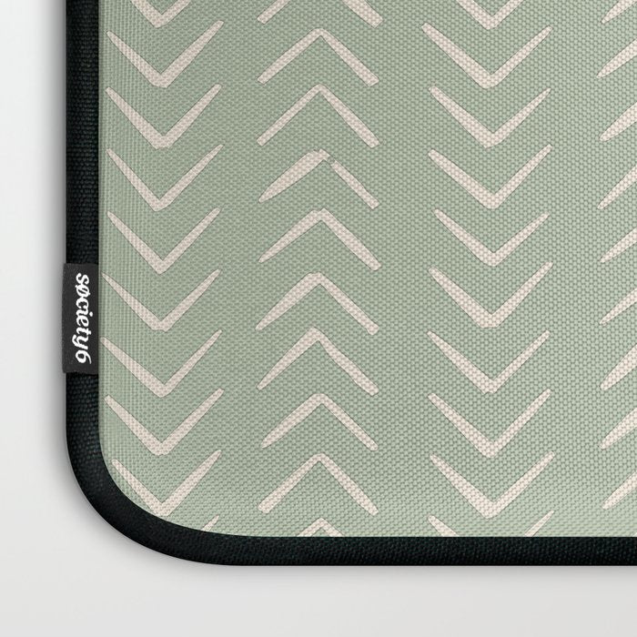 Sage Green Arrow Mudcloth  Laptop Sleeve Gallery Image 3