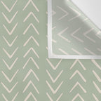 Sage Green Arrow Mudcloth  Wall Tapestry Gallery Image 3