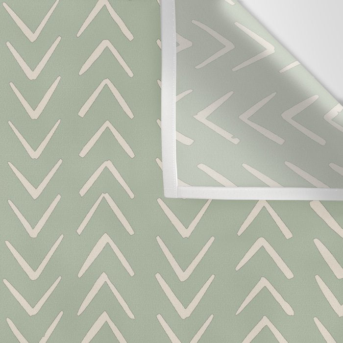 Sage Green Arrow Mudcloth  Wall Tapestry Gallery Image 3