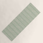 Sage Green Arrow Mudcloth  Yoga Mat Gallery Image 1