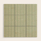 Sage Green Arrow Mudcloth  Wood Wall Art Gallery Image 1