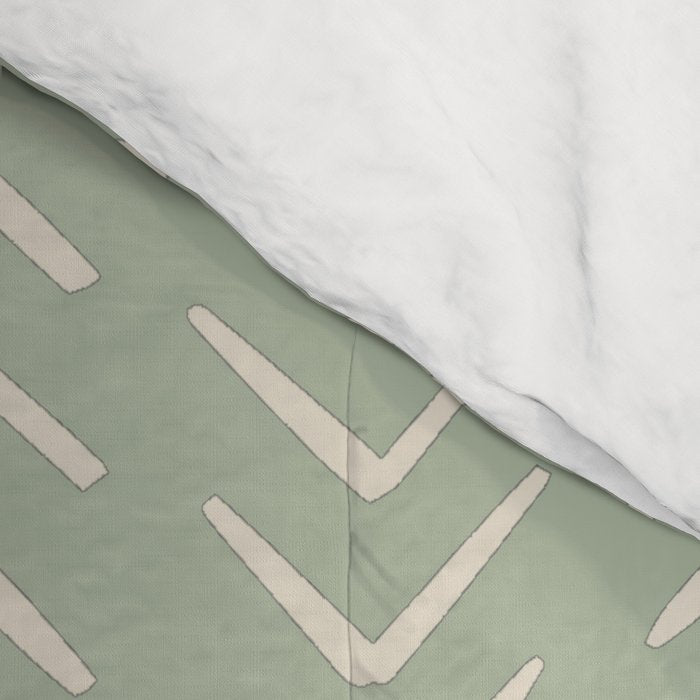 Sage Green Arrow Mudcloth  Comforter Gallery Image 4