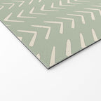 Sage Green Arrow Mudcloth  Welcome Mat Gallery Image 2