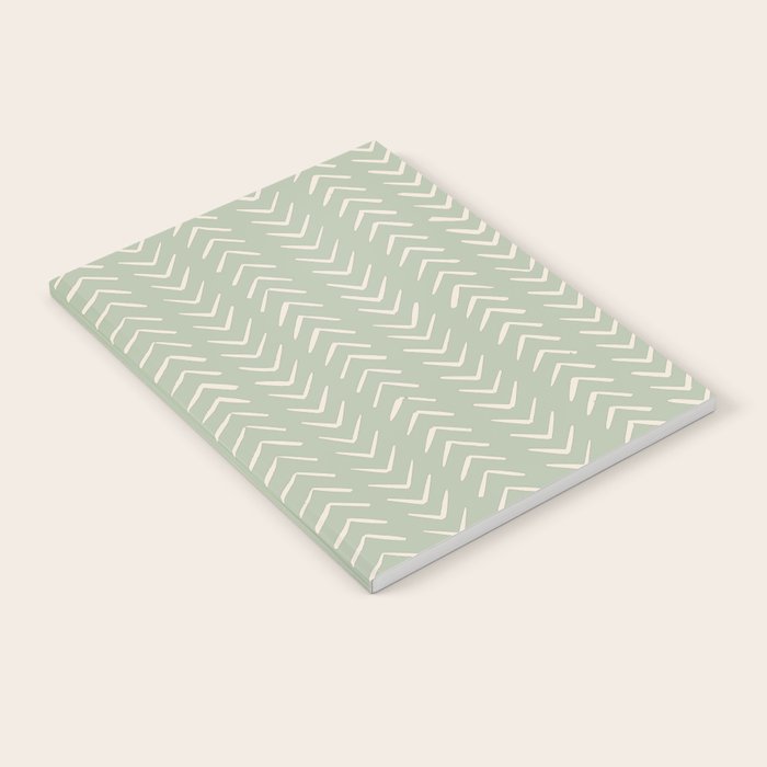 Sage Green Arrow Mudcloth  Notebook Gallery Image 2