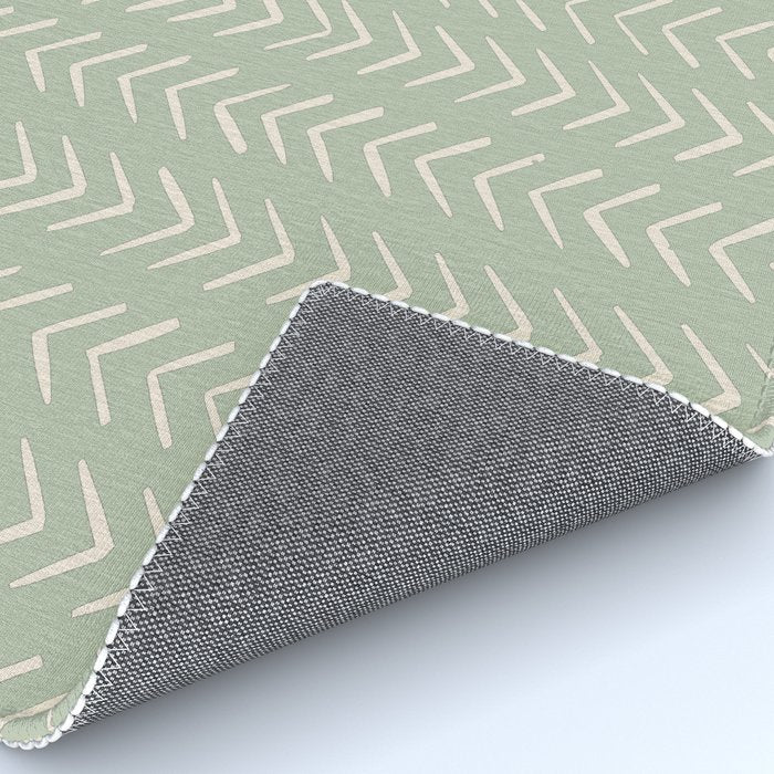 Sage Green Arrow Mudcloth  Rug Gallery Image 4