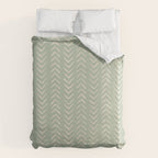 Sage Green Arrow Mudcloth  Duvet Cover Gallery Image 6