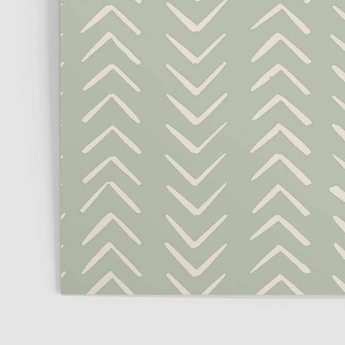 Sage Green Arrow Mudcloth  Poster Gallery Image 3