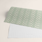 Sage Green Arrow Mudcloth  Wrapping Paper Gallery Image 2