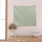 Sage Green Arrow Mudcloth  Wall Tapestry Gallery Image 2