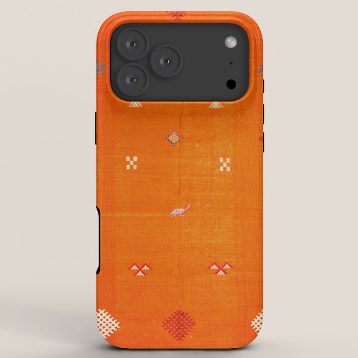 Orange Oriental Traditional Creative Berber Moroccan Fabric Style iPhone Case Gallery Image 8