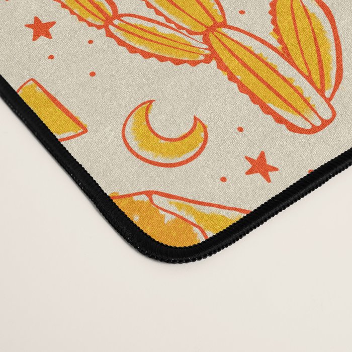 Desert Unicorn - yellow and red-orange Desk Mat Gallery Image 4