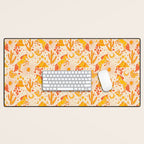 Desert Unicorn - yellow and red-orange Desk Mat Gallery Image 1
