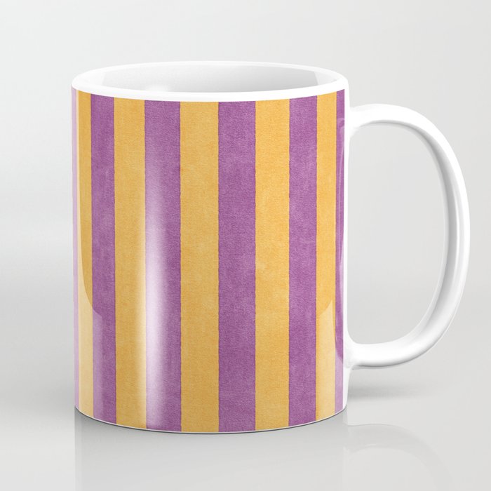 STRIPES - 005 - purple and orange Coffee Mug Gallery Image 1