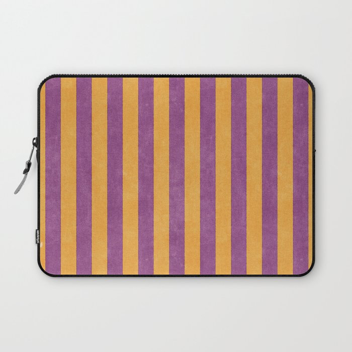 STRIPES - 005 - purple and orange Laptop Sleeve Gallery Image 1