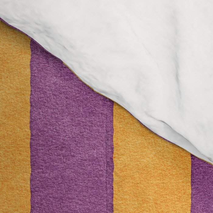 STRIPES - 005 - purple and orange Comforter Gallery Image 4