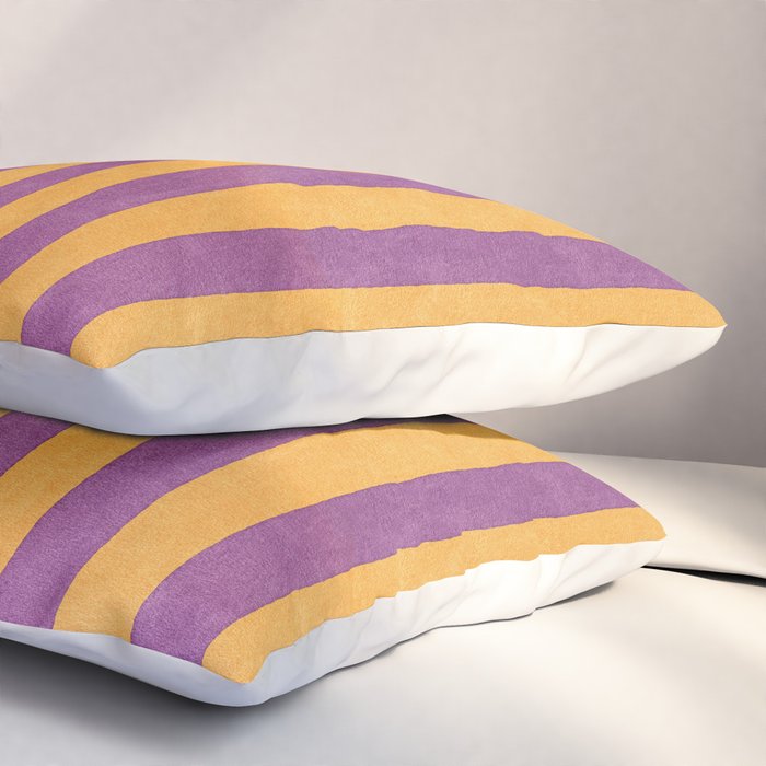 STRIPES - 005 - purple and orange Pillow Sham Gallery Image 3
