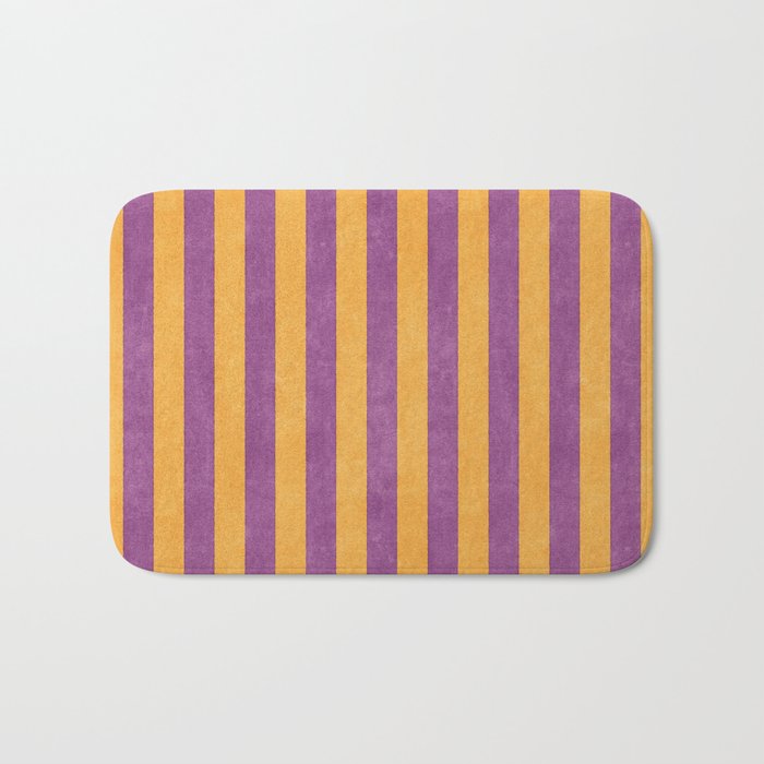 STRIPES - 005 - purple and orange Bath Mat Gallery Image 1