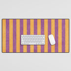 STRIPES - 005 - purple and orange Desk Mat Gallery Image 1
