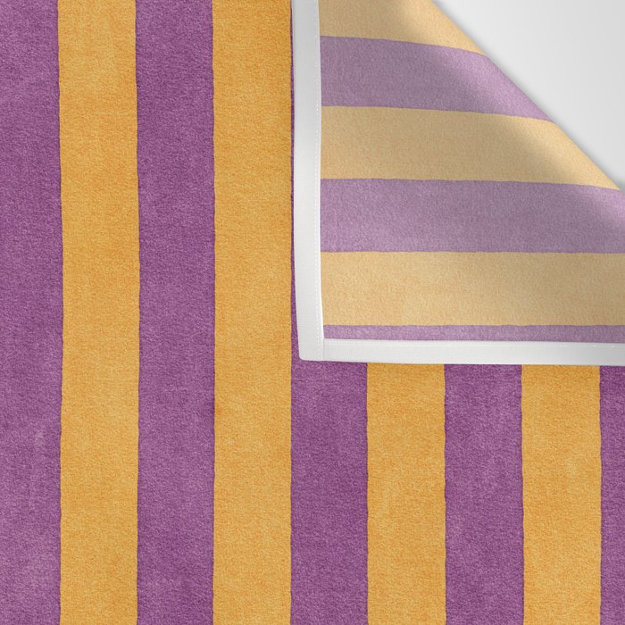 STRIPES - 005 - purple and orange Wall Tapestry Gallery Image 3