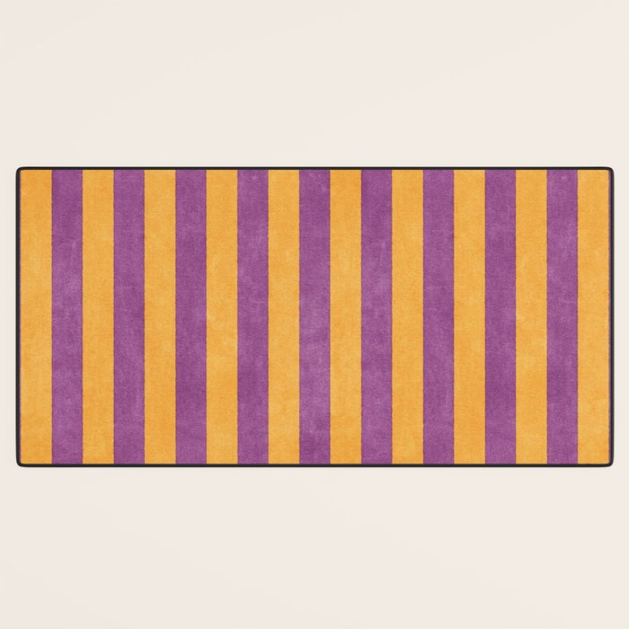 STRIPES - 005 - purple and orange Desk Mat Gallery Image 3