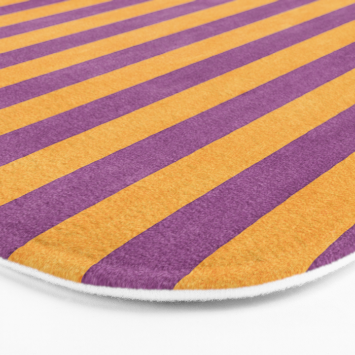 STRIPES - 005 - purple and orange Bath Mat Gallery Image 3