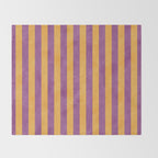 STRIPES - 005 - purple and orange Throw Blanket Gallery Image 2