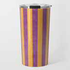 STRIPES - 005 - purple and orange Travel Mug Gallery Image 1