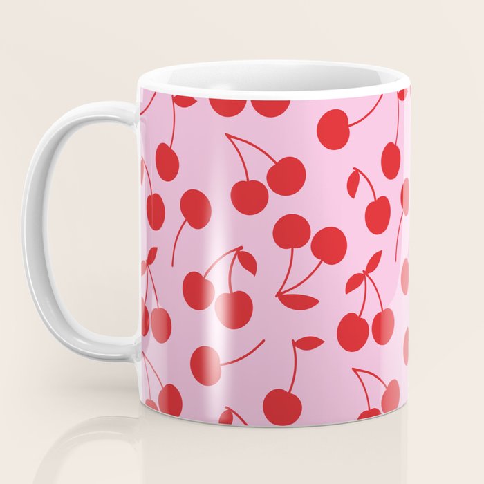 Pink & Red Cherries Coffee Mug Gallery Image 3