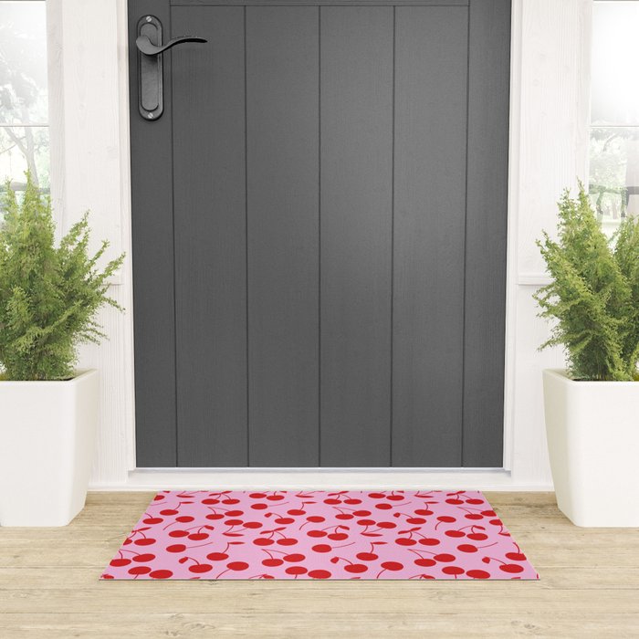 Pink & Red Cherries Welcome Mat Gallery Image 3