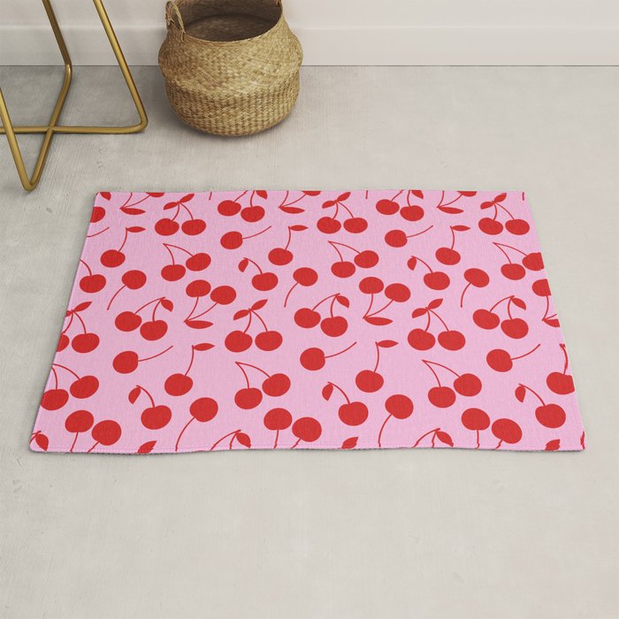 Pink & Red Cherries Rug Gallery Image 1