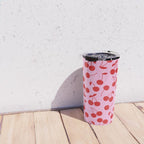 Pink & Red Cherries Travel Mug Gallery Image 4