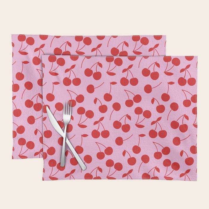 Pink & Red Cherries Placemat Gallery Image 1