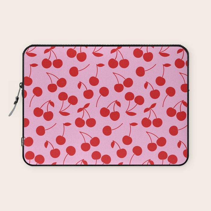 Pink & Red Cherries Laptop Sleeve Gallery Image 1