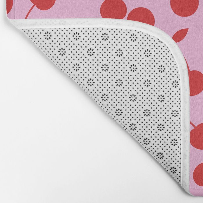 Pink & Red Cherries Bath Mat Gallery Image 2