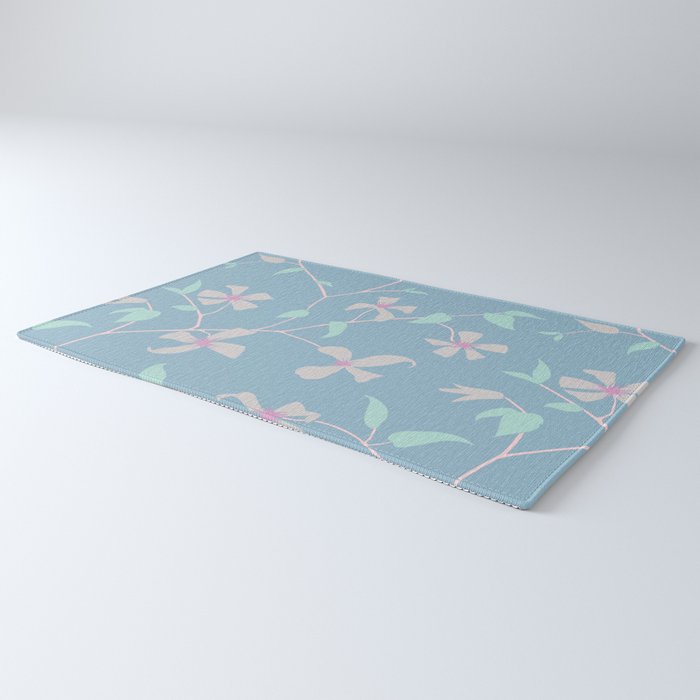 Floral Clematis Vine - Cool Summer Rug Gallery Image 3