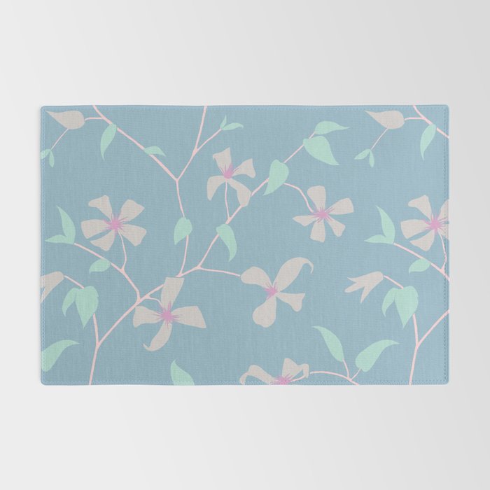 Floral Clematis Vine - Cool Summer Rug Gallery Image 2
