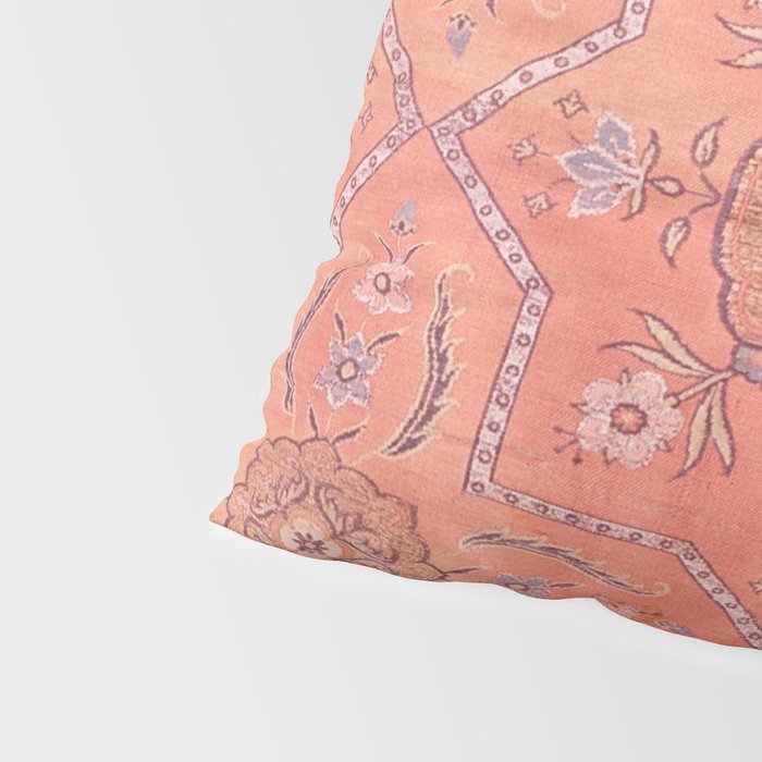 Vintage Distressed Pink Iranian Silk Pillow Sham Gallery Image 4
