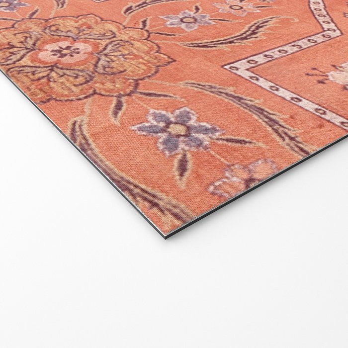 Vintage Distressed Pink Iranian Silk Welcome Mat Gallery Image 2