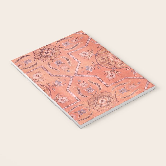 Vintage Distressed Pink Iranian Silk Notebook Gallery Image 3