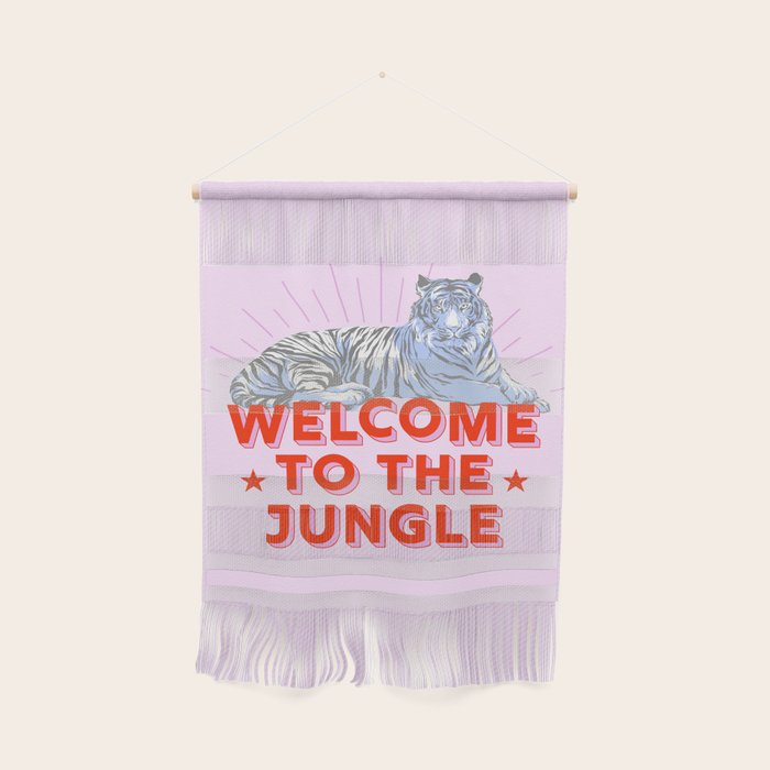 welcome to the jungle - retro tiger Wall Hanging Gallery Image 1