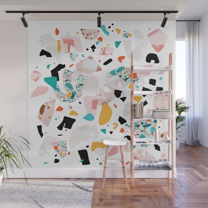 Mixed Mess I. / Collage, Terrazzo, Colorful Wall Mural
