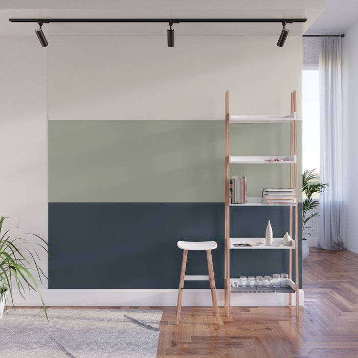 Sage Navy Wall Mural Gallery Image 1