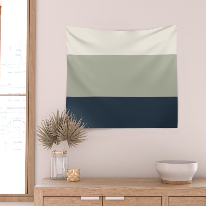 Sage Navy Wall Tapestry Gallery Image 2