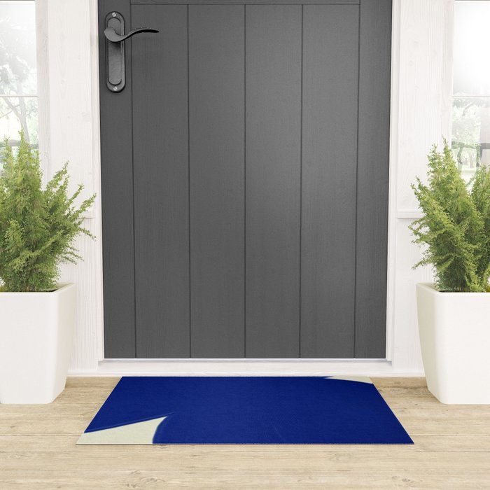 Abstract blue shape 002 Welcome Mat Gallery Image 3