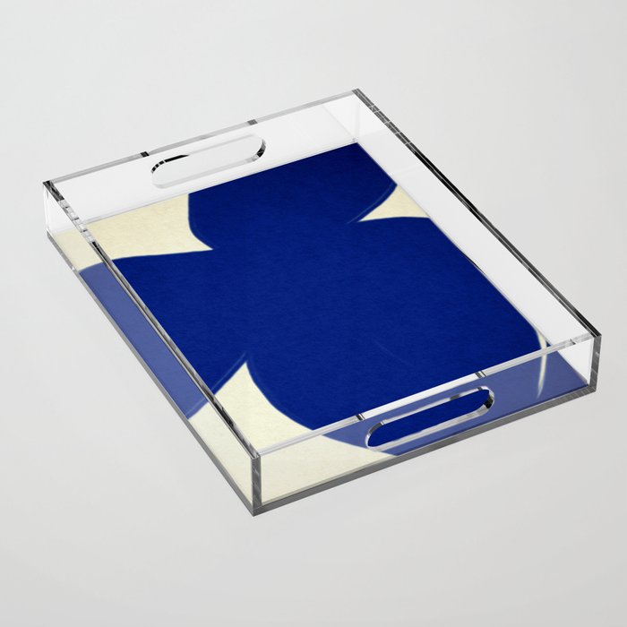 Abstract blue shape 002 Acrylic Tray Gallery Image 1