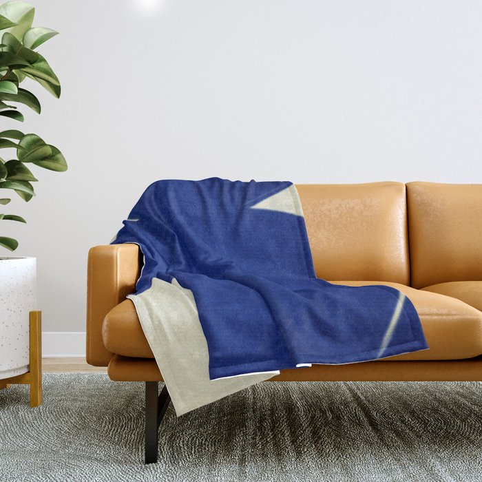 Abstract blue shape 002 Throw Blanket Gallery Image 1