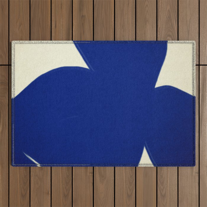 Abstract blue shape 002 Outdoor Rug Gallery Image 1