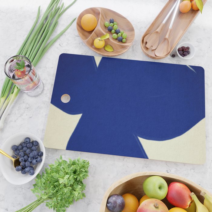 Abstract blue shape 002 Cutting Board Gallery Image 2
