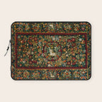 Medieval Unicorn Midnight Floral Garden Laptop Sleeve Gallery Image 1