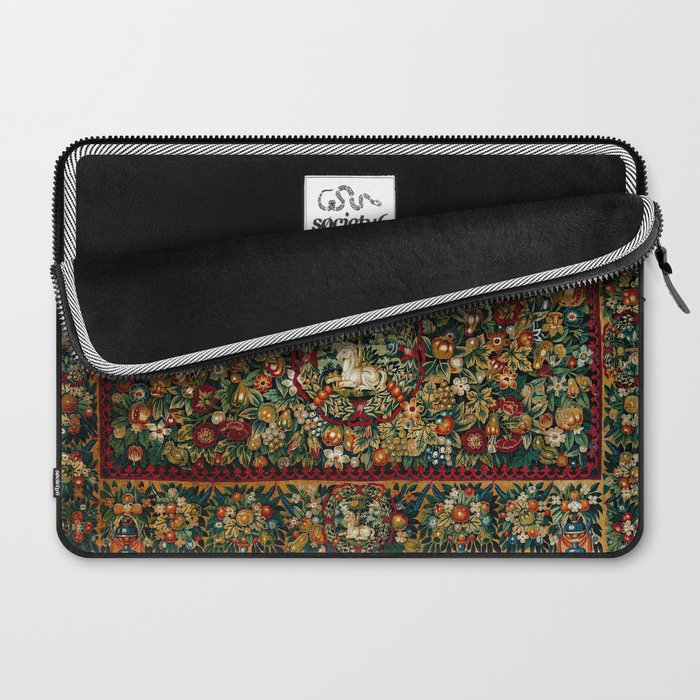 Medieval Unicorn Midnight Floral Garden Laptop Sleeve Gallery Image 2